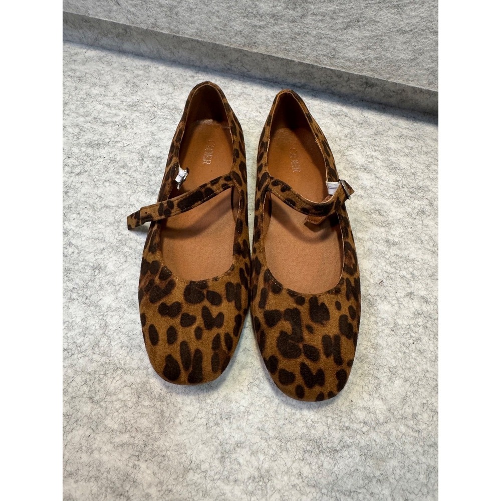 Woman's Flats leopard print Cider Strap‎ size
